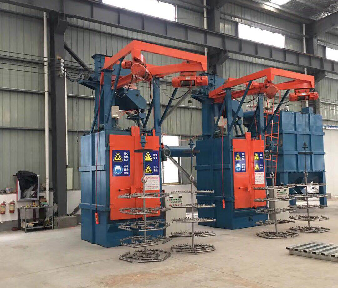 鑫百通吊鉤式拋丸機(jī)工作視頻