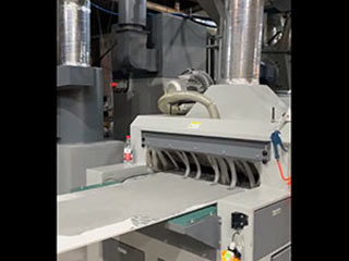 山東客戶案例：石材通過式拋丸機(jī)噴砂處理視頻