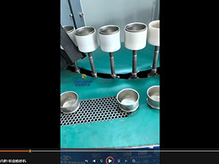 中山客戶案例：不銹鋼內(nèi)膽轉(zhuǎn)盤式噴砂機(jī)工作視頻