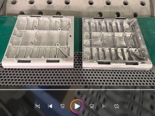 江西客戶案例：汽車鋁壓鑄件通過式拋丸機工作視頻