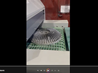 中山客戶案例：LED燈外殼鋁材自動(dòng)噴砂機(jī)工作視頻