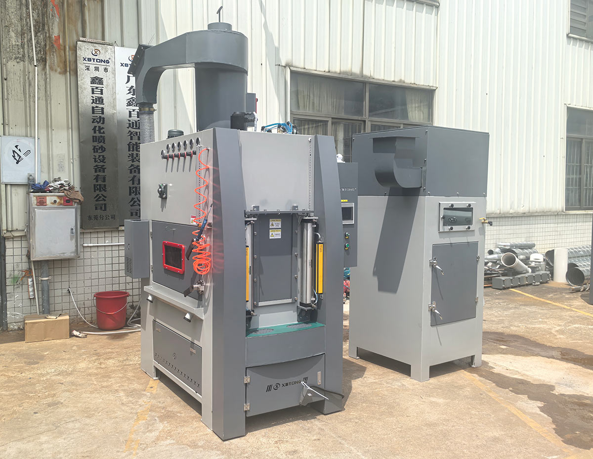 鑫百通轉盤式自動噴砂機設備實拍圖片